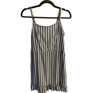 Hollister Blue White Striped Mini Dress Size Large L